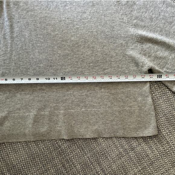 THML Anthro Wool Blend Bell Sleeve Oversized Cropped Gray Crew Neck Sweater sz M - Picture 5 of 6